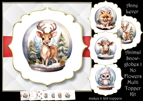 Animal Snowglobes 1 No Flowers