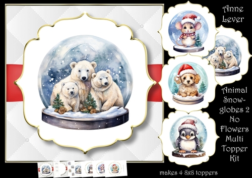 Animal Snowglobes 2 No Flowers