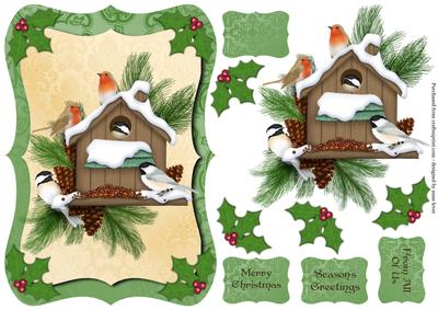 Christmas Robin Birdhouse