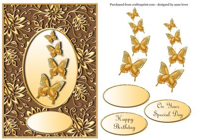 Coffee and Gold Butterflies