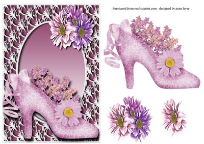 Lilac Shoe and Florals