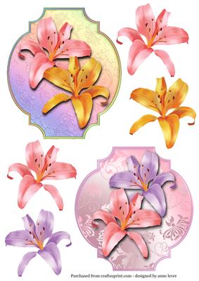 Lily Plaques and Decoupage
