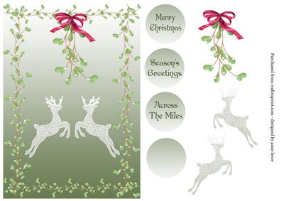 Mistletoe and Lace Reindeer - Christmas