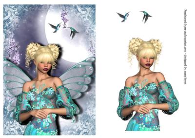 Moonlight Fairy and Hummingbirds