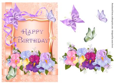 Peach Floral Burst Birthday