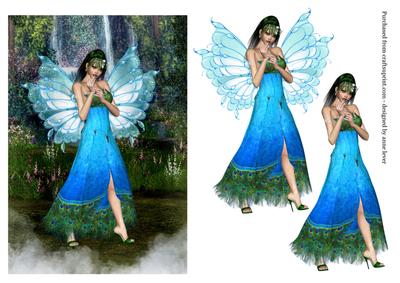 Peacock Fairy + Decoupage
