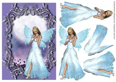 Powder Blue Fairy + Decoupage