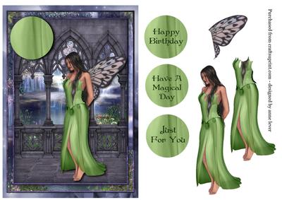 Green Fairy Fantasy + Decoupage