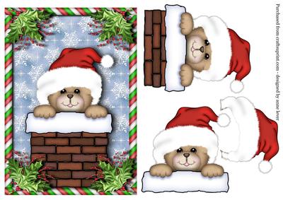 Christmas Ted in a Chimney