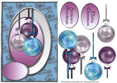 Baubles Blue, Purple & Silver