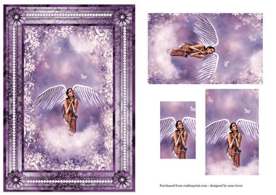 Purple Butterfly Angel Pyramid Topper