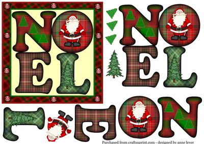 Noel - Square Topper + Decoupage
