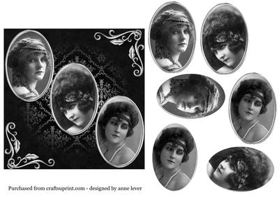 Silver Cameo Vintage Beauties