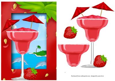 Tropical Cocktail - Strawberry Margarita