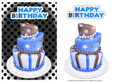 Topsey Turvey Birthday Cake - Blue