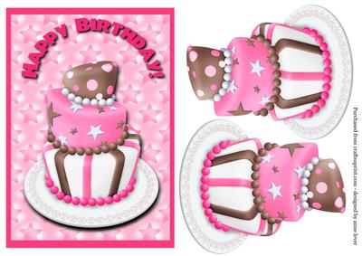 Topsey Turvey Birthday Cake - Pink