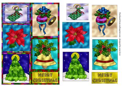 Christmas Stained Glass Medley Topper