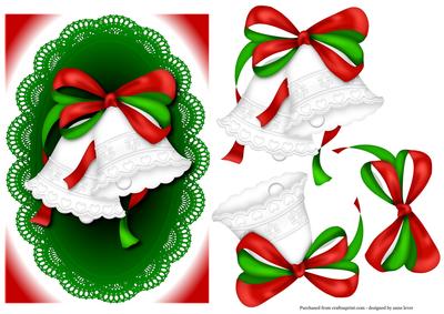 Christmas Bells Red, Green & White