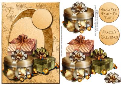 Golden Christmas Gifts + Decoupage