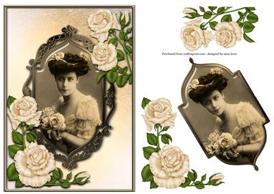 Vintage Ivory Roses + Decoupage