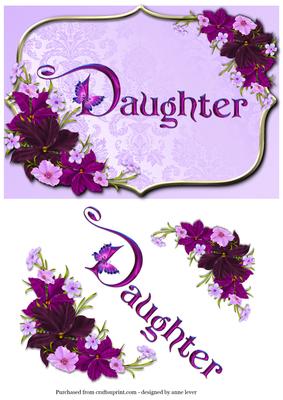 Daughter - Floral with Butterfly