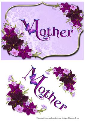 Mother - Floral with Butterfly