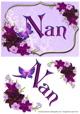 Nan - Floral with Butterfly