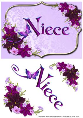Niece - Floral with Butterfly