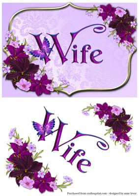 Wife - Floral with Butterfly