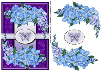 Forget-me-not & Butterfly Topper
