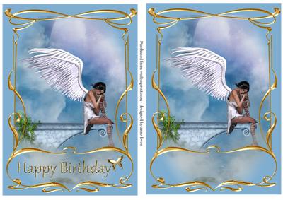 Waiting Angel Toppers - Birthday & Blank