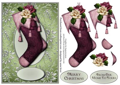 Victorian Roses Christmas Stocking