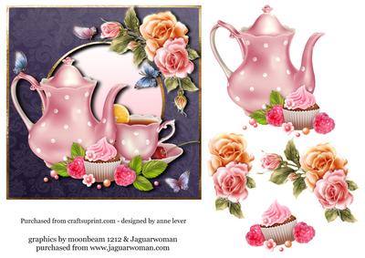 Tea Time, Roses & Butterflies