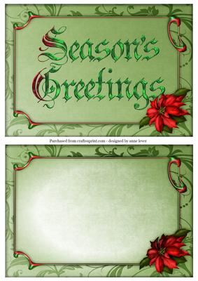 Poinsettia Toppers - Season's Greetings & Blank