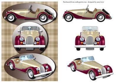 Classic Car - Morgan + Decoupage