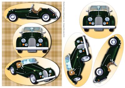 Classic Car - Morgan Racing Green + Easy Layers