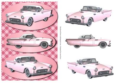 Classic Car - T-bird - Pink