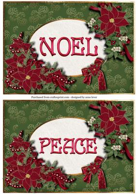 Noel & Peace Christmas Toppers