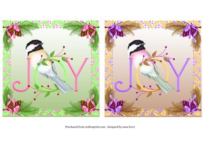 Chickadee Joy Christmas Toppers