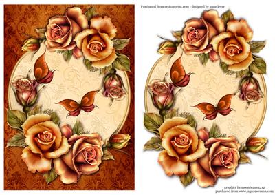 Beautiful Fall Fantasy Roses & Butterflies