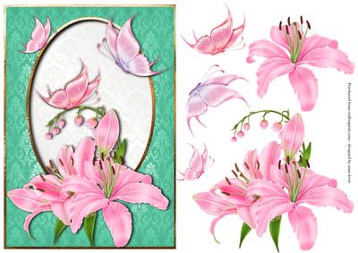 Lovely Lilies & Butterflies + Decoupage