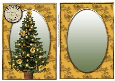 Gold Christmas Tree Topper & Frame