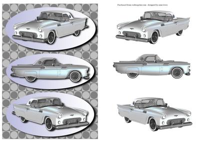 Classic Car T-bird - Silver