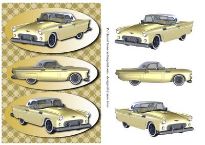Classic Car T-bird Gold