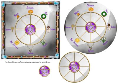 Pagan / Wiccan Wheel of the Year - Square