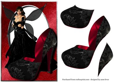 Gothic Fairy & Black Lace Diva Shoe