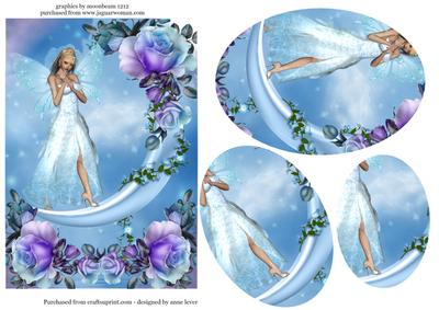Blended Roses Moon Fairy Oval Stacker 2
