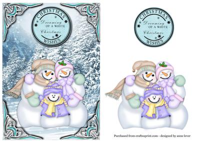 Snowman Family - Dreaming of a White Christmas