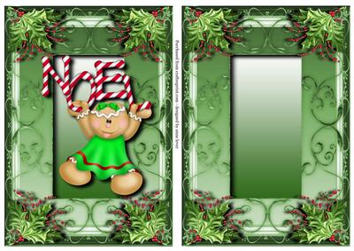 Gingerbread Girl Noel Topper + Extra Frame