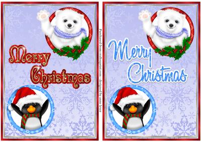 2 Merry Christmas Quick Card Fronts